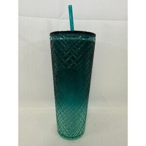 Starbucks 2023 Spring Teal Jeweled Green Blue Ombre Cold Cup 24oz Venti